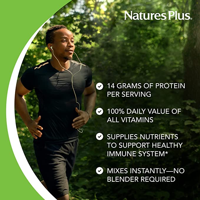 Nature's Plus Spiru-Tein Chocolate Plant-Based Protein Powder 1.05Lb