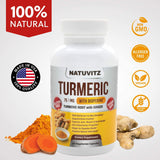 Natuvitz Turmeric 750mg With Bioperine Vegetarian Capsules