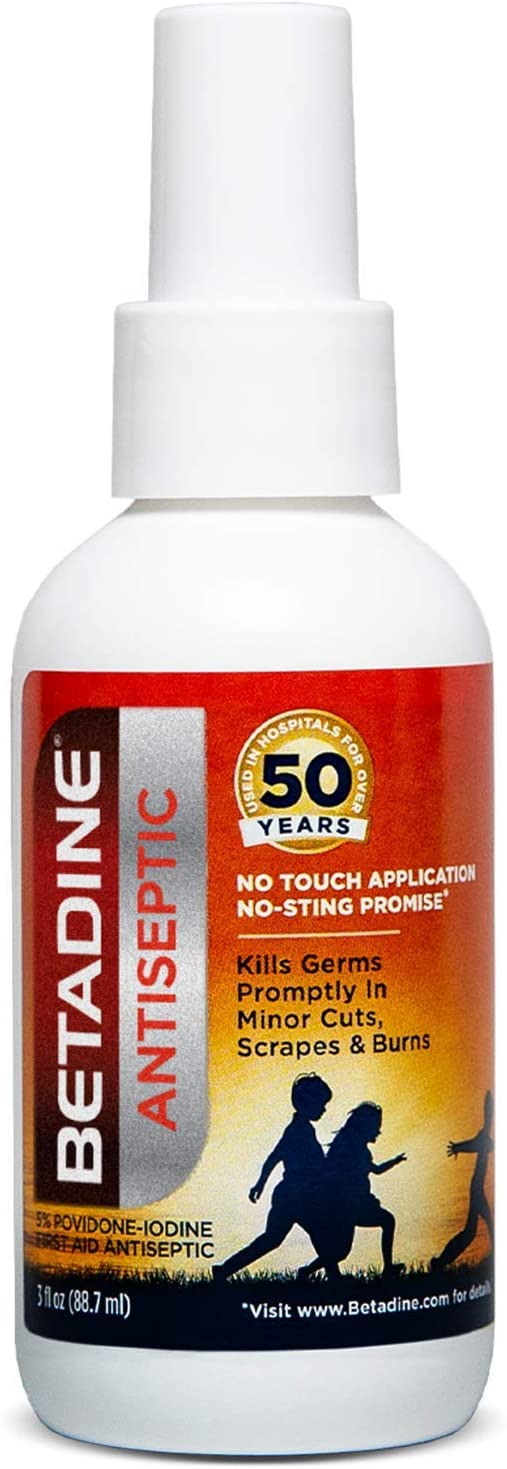 Betadine First Aid Spray 3 oz Povidone Iodine Antiseptic