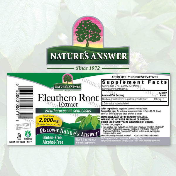 NATURES ANSWER ELEUTHERO ROOT EXTRACT 2 Oz