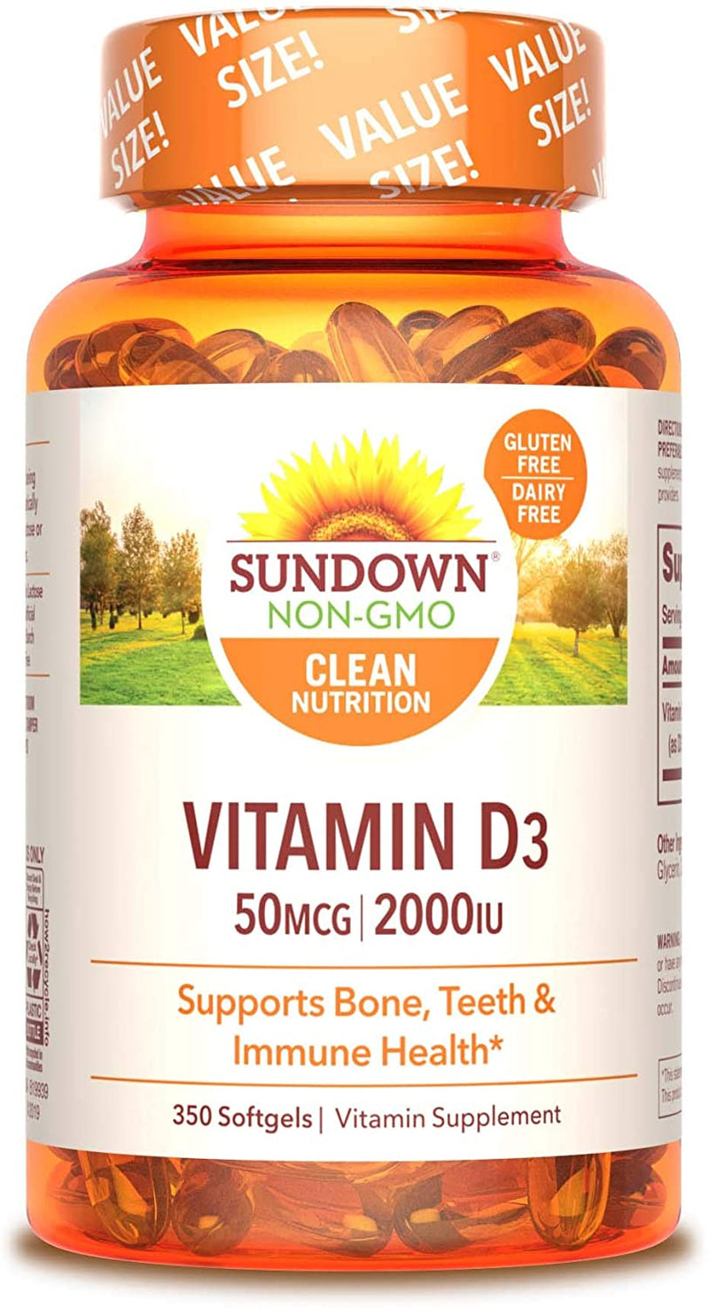 Sundown Vitamin D3 2000 IU Softgels