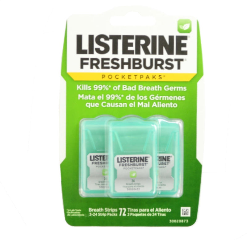 Listerine Pocketpaks Breath Strips Fresh Burst