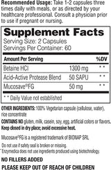 Enzymedica Betaine HCI 60 Capsules