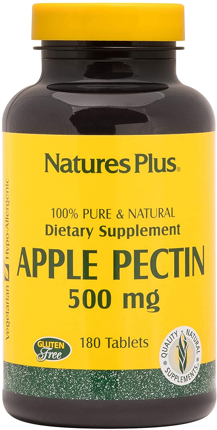 Nature's Plus Apple Pectin 500 mg de tabletas vegetarianas