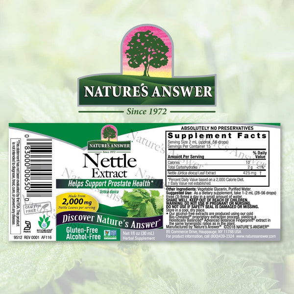 NATURES ANSWER NETTLE LEAF EXTRACT 1 OZ