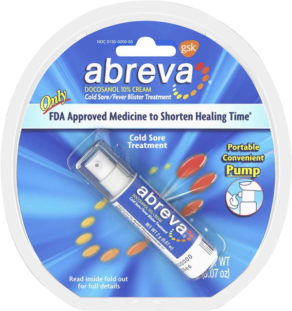 Abreva Docosanol 10% Cream Pump 0.07 OZ
