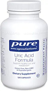 Encapsulaciones puras cápsulas de fórmula 120 de ácido úrico