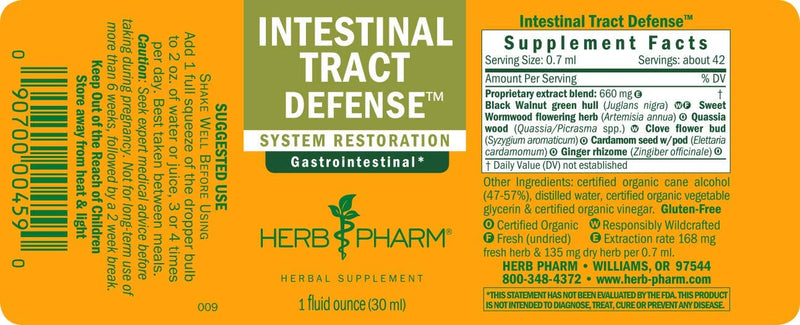 Hierbas Pharm Defensa del tracto intestinal 1oz
