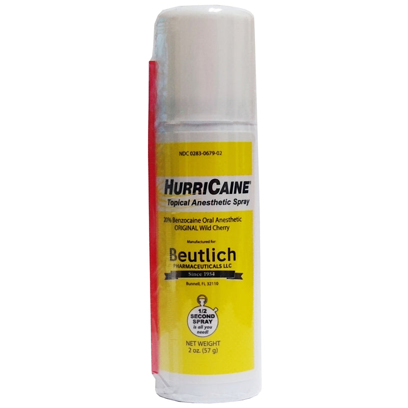 Huracane Wild Cherry Topical Anesteshetic Spray 2 oz más tubo beutlich