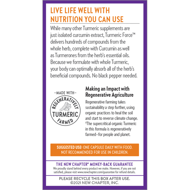 New Chapter Turmeric Force 60 Vegetable Capsules