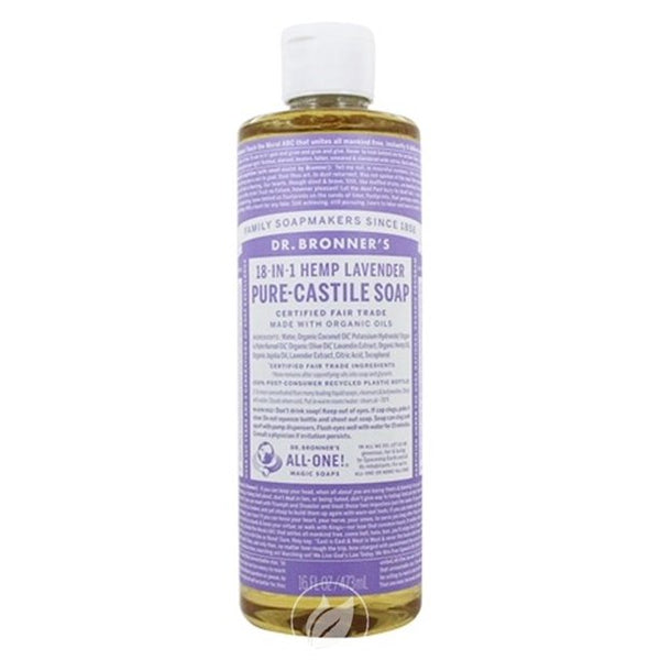 Jabón líquido de lavanda puro de lavanda del Dr. Bronner 16 oz