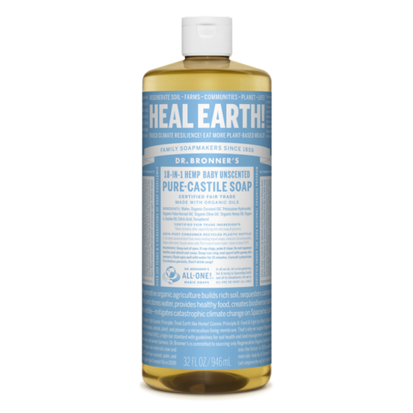 Jabón de certificado puro sin perfume del Dr. Bronner's Citrus Baby 2 oz