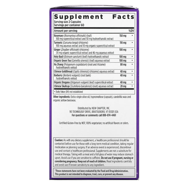 Nuevo capítulo Zyflamend 120 Cápsulas líquidas