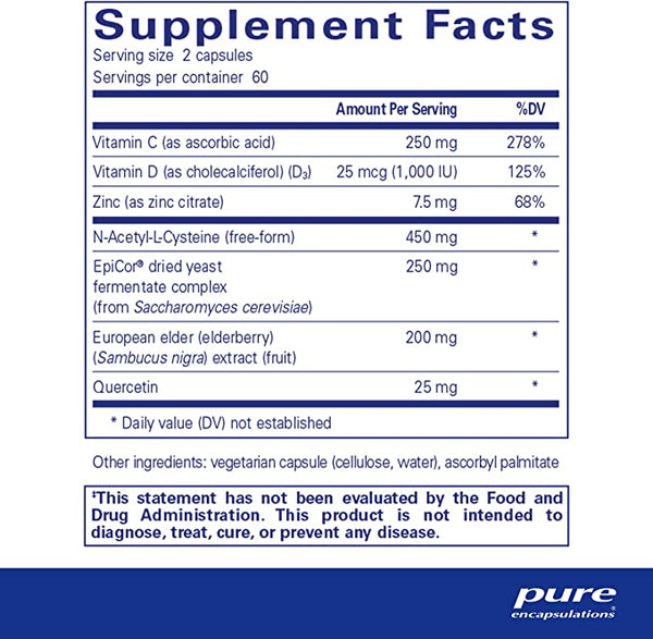 Pure Encapsulations Pure Defense With NAC 120 Capsules