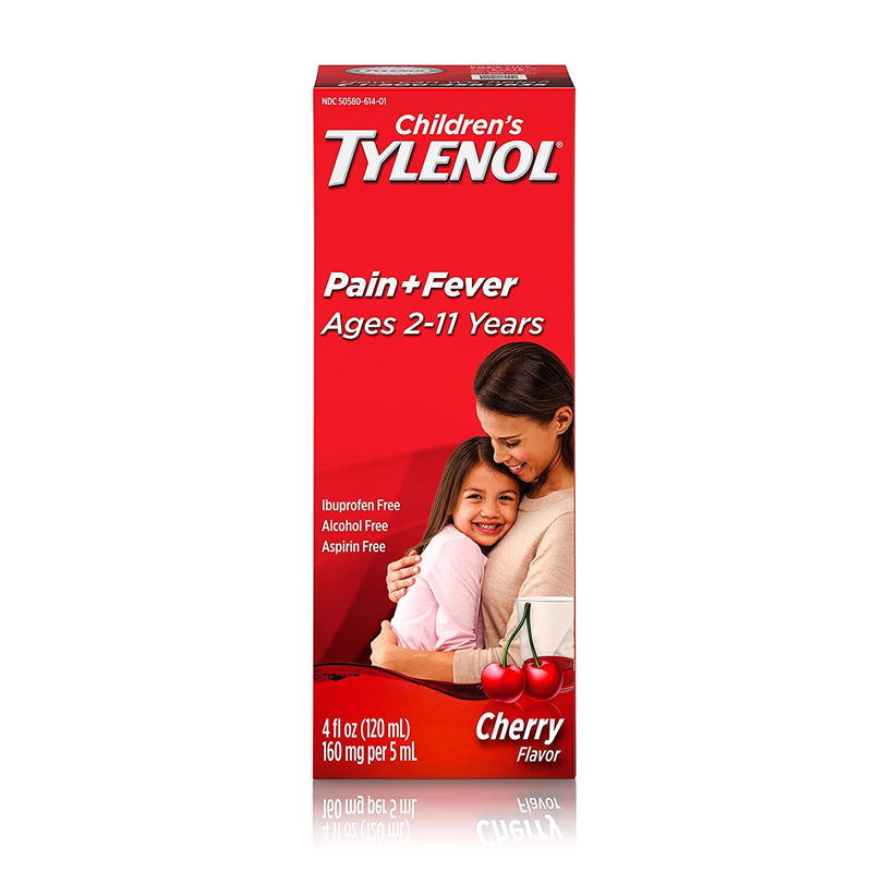 Tylenol Medicina de suspensión oral infantil con acetaminofeno, cereza, 4 fl oz