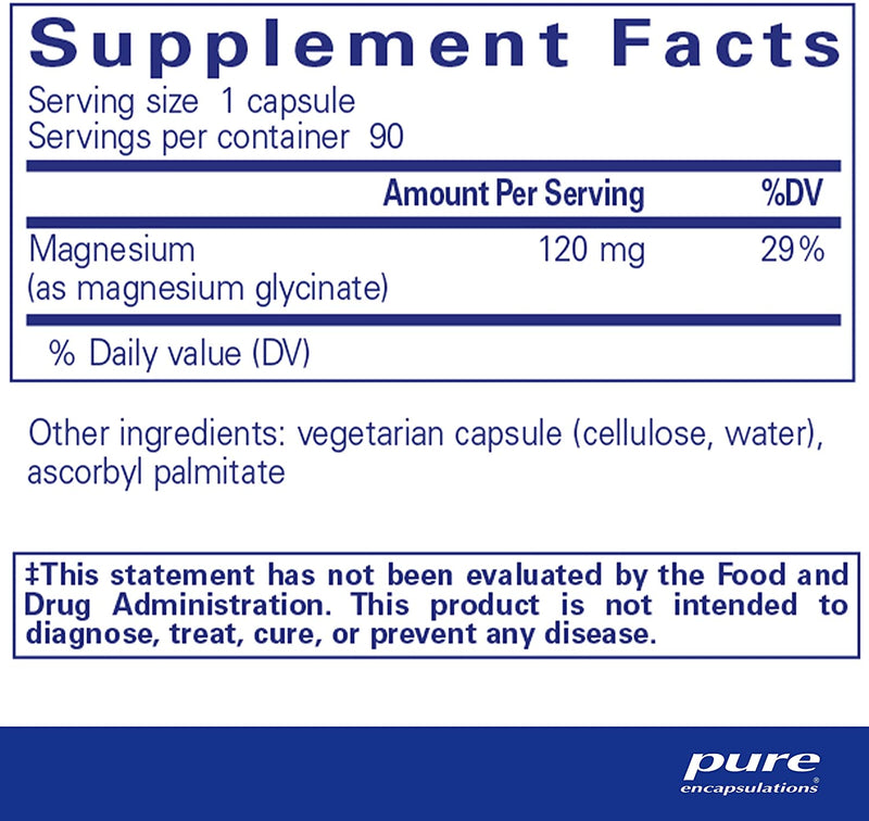 Encapsulaciones puras cápsulas glicinadas de magnesio