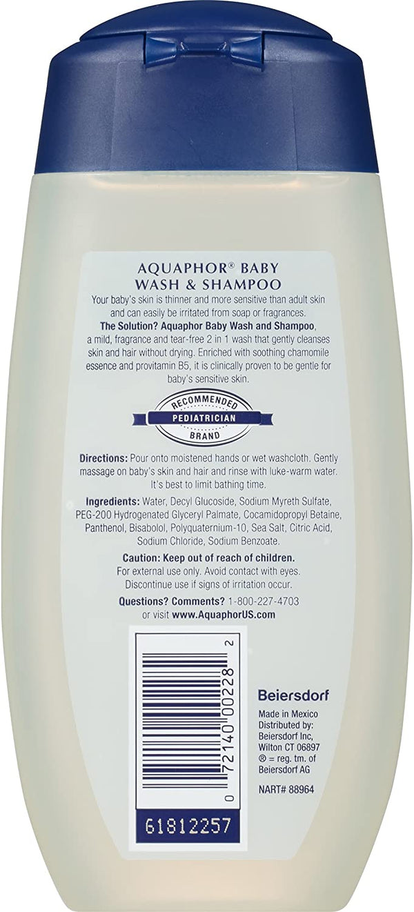 Aquaphor Baby Wash and Shampoo. 8.4 FL. OZ