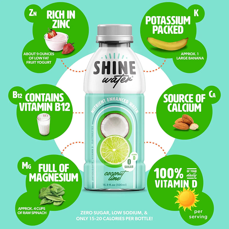 ShineWater Coconut Lime 16.9 Fl Oz