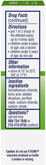 Visine A.C Astringent Redness Reliever Eye Drops, 0.5 Fluid Ounce