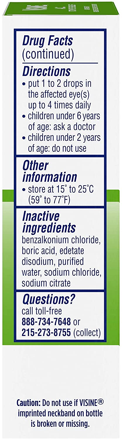 Visine A.C Astringent Redness Reliever Eye Drops, 0.5 Fluid Ounce