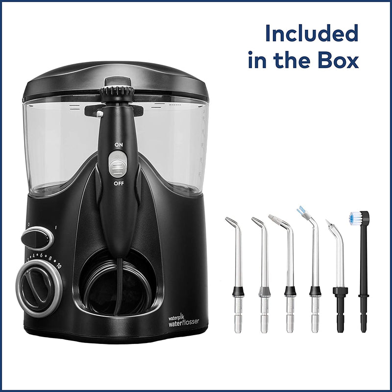 Waterpik WP-114W Ultra diseñador de hilo dental de agua de encimera negra