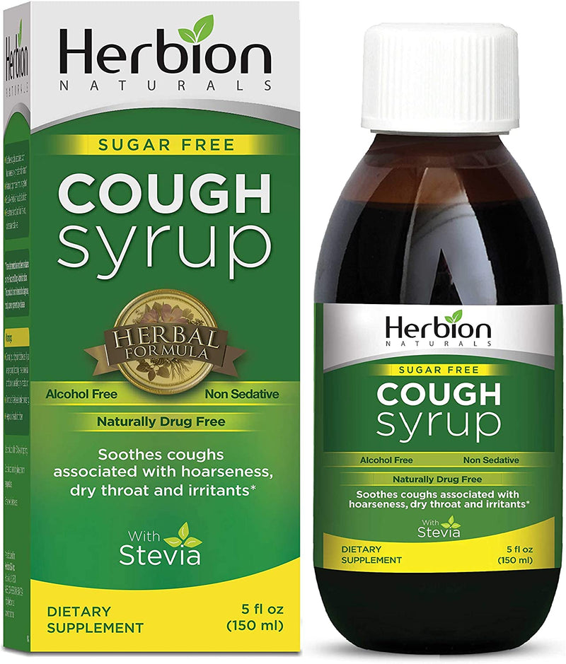 Herbion Naturals tos jarabe con stevia, verde, sin azúcar, 5 fl oz