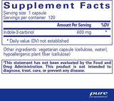 Encapsulaciones puras indole-3-carbinol 400mg 120 cápsulas