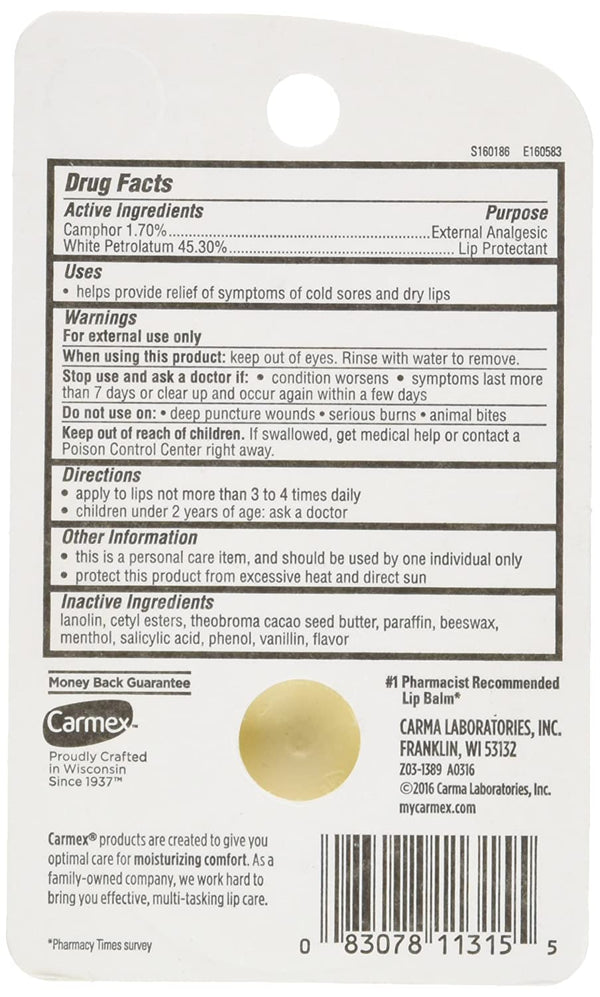 Carmex Classic Lip Balm Medicated, 0.25 OZ