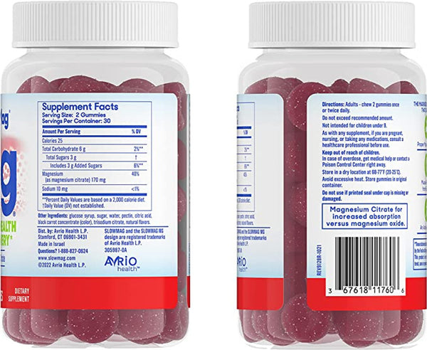 Slow Mag Muscle Health + Recovery Gummies 60 ct