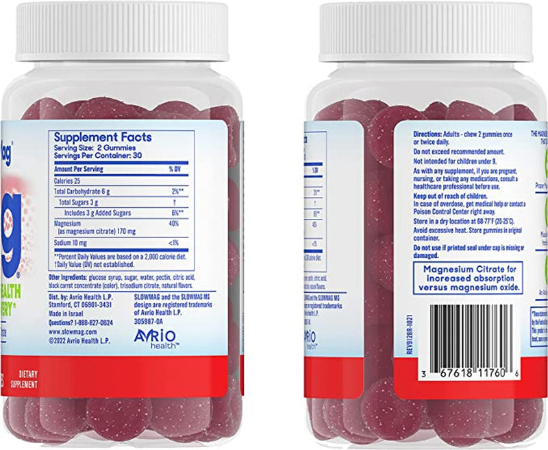 Slow Mag Muscle Health + Recovery Gummies 60 ct