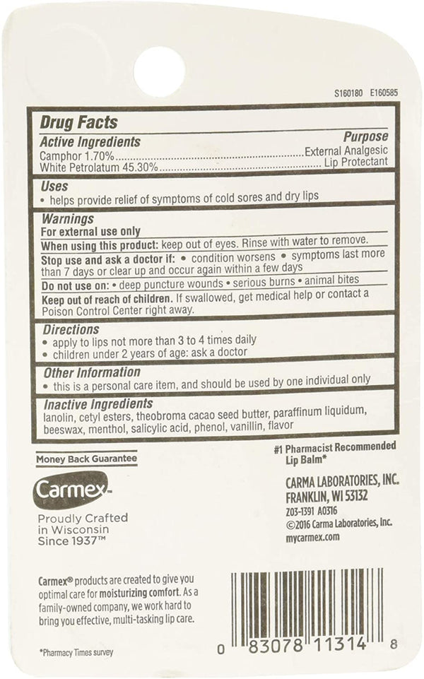 Carmex Classic Lip Balm, Medicated, 0.35 oz