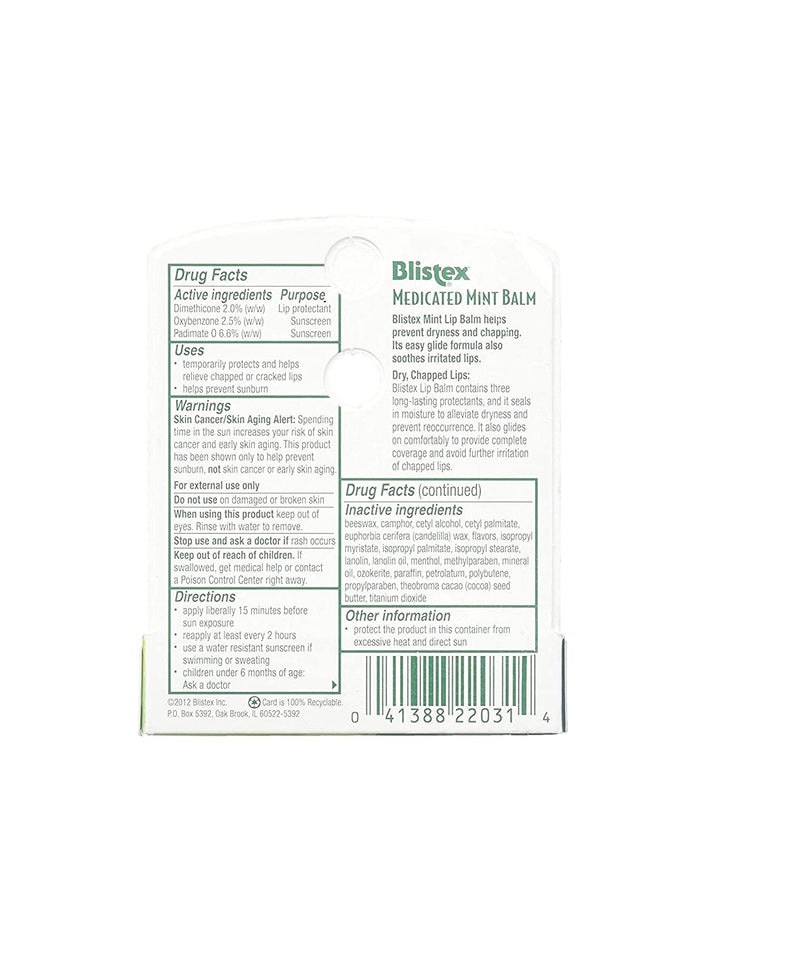Blistex Medicated Mint Lip Balm