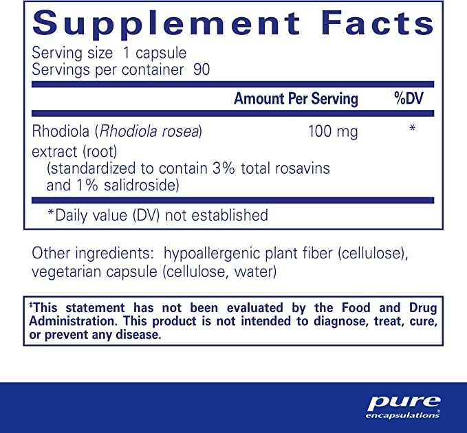 Pure Encapsulations Rhodiola Rosea 90 Capsules