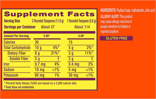 Metamucil Sugar Free Original Smooth. Fiber Powder 23.3 oz (1.4 lbs. 660 g)