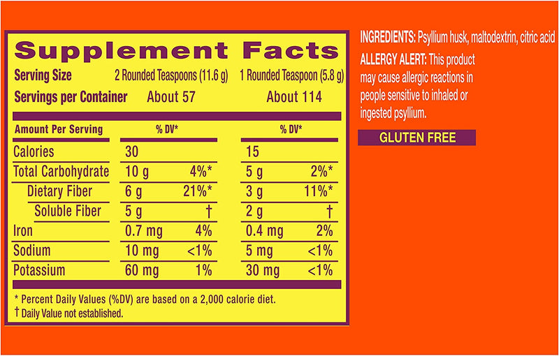 Metamucil azúcar sin suave. Fibra en polvo 23.3 oz (1.4 lbs. 660 g)