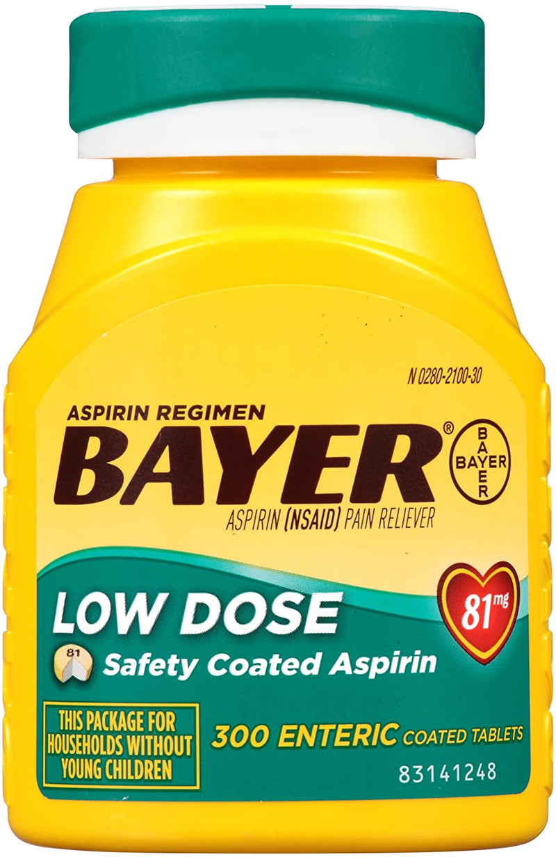 Bayer aspirina dosis baja 81 mg 300 tabletas