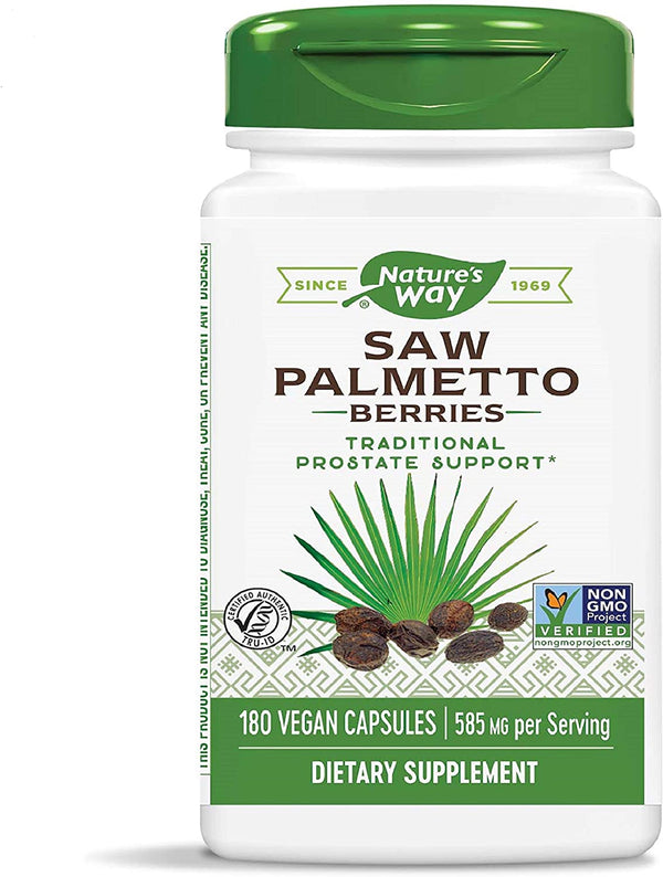 Nature's Way Saw Palmetto Berries 585 mg per Serving Size, 100 Vegetable Capsules