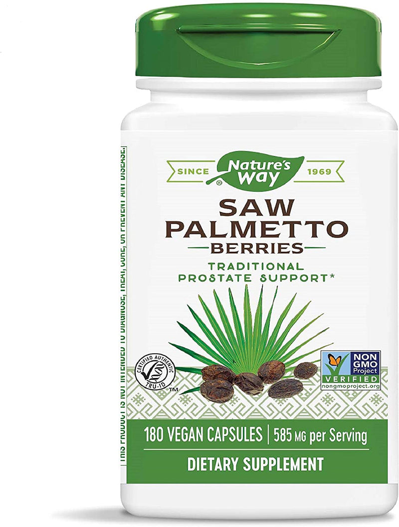 Nature's Way Saw Palmetto Berries 585 mg per Serving Size, 100 Vegetable Capsules