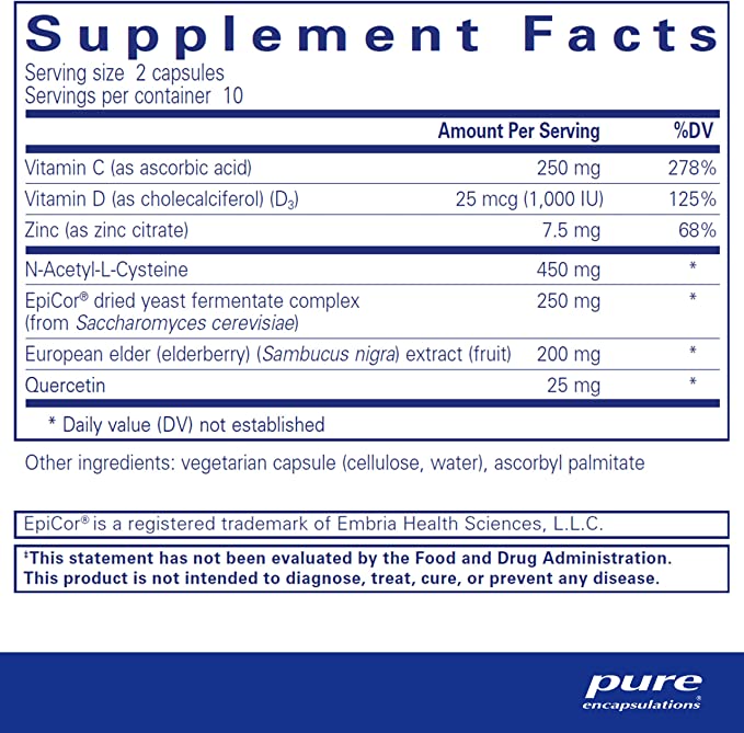 Pure Encapsulations Pure Defense With NAC 20 Capsules