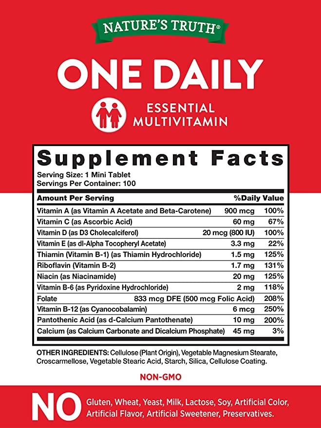 Natures Truth One Daily Essential Multivitamin 100 mini tabletas