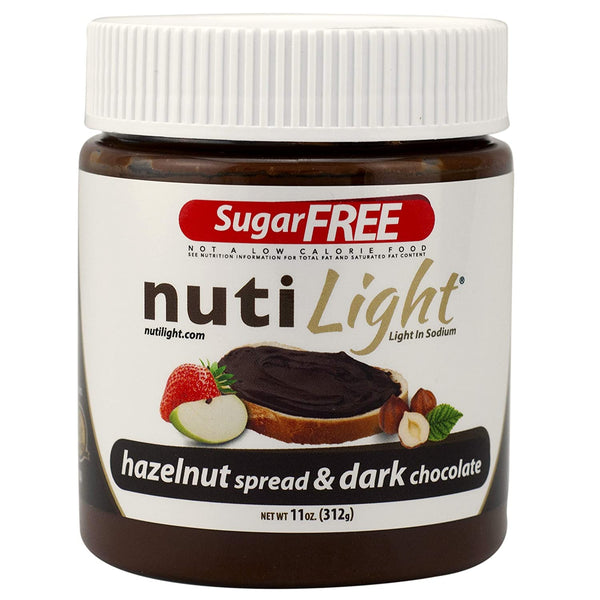 Nutilight Sugar-Free Keto-friendly Hazelnut Spread and Dark Chocolate 11 Ounces