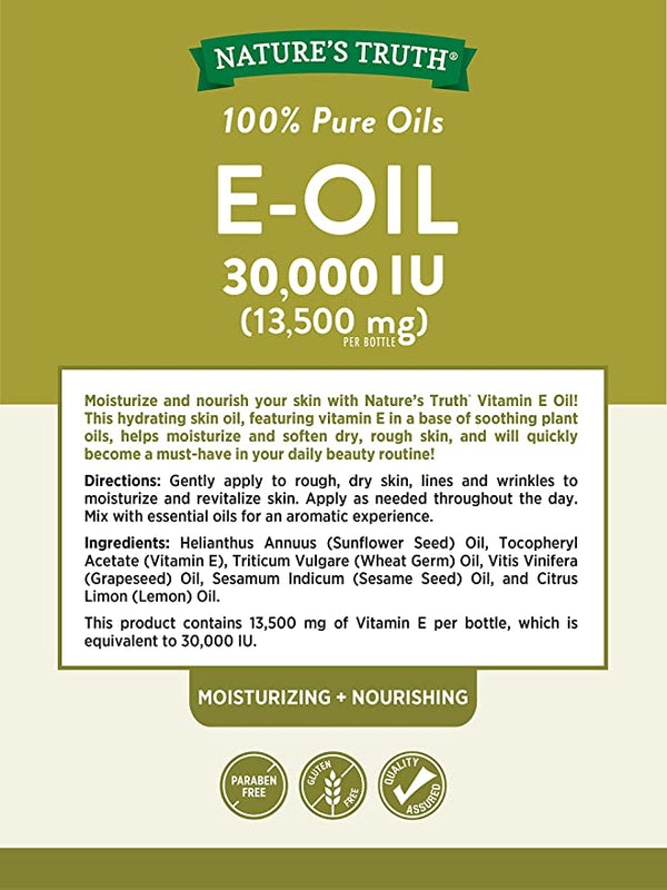 Nature's Truth Vitamin E Oil Lemon 30000Iu 4Oz