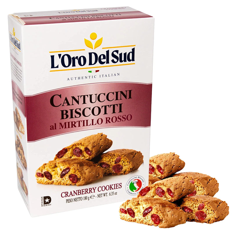 L'ORO del Sud Cantuccini Biscotti con Cranberry 6.3oz