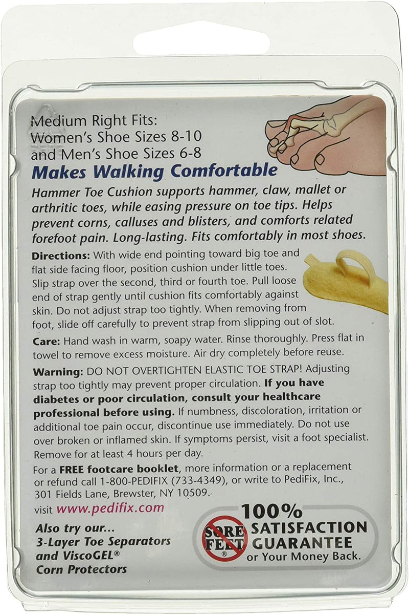 PediFix Soft Felt Hammer Toe Cushion Medium Right