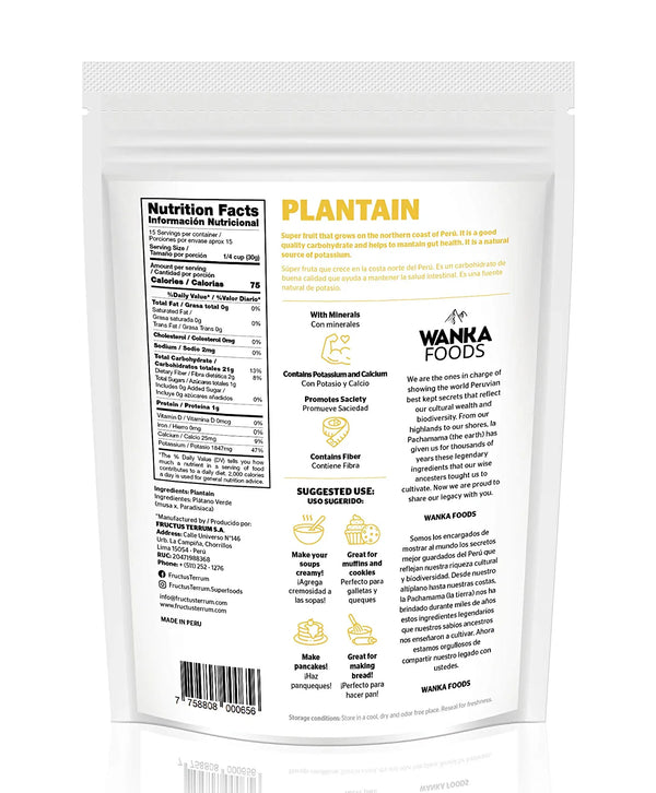 Wanka Foods Plantain Flour 8 oz