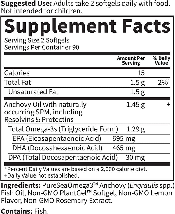 Garden Of Life Advanced Omega Brain & Heart Health 180 Softgels