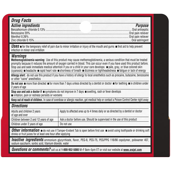 Orajel 4X Medicated For Toothache & Gum Cream .33 OZ