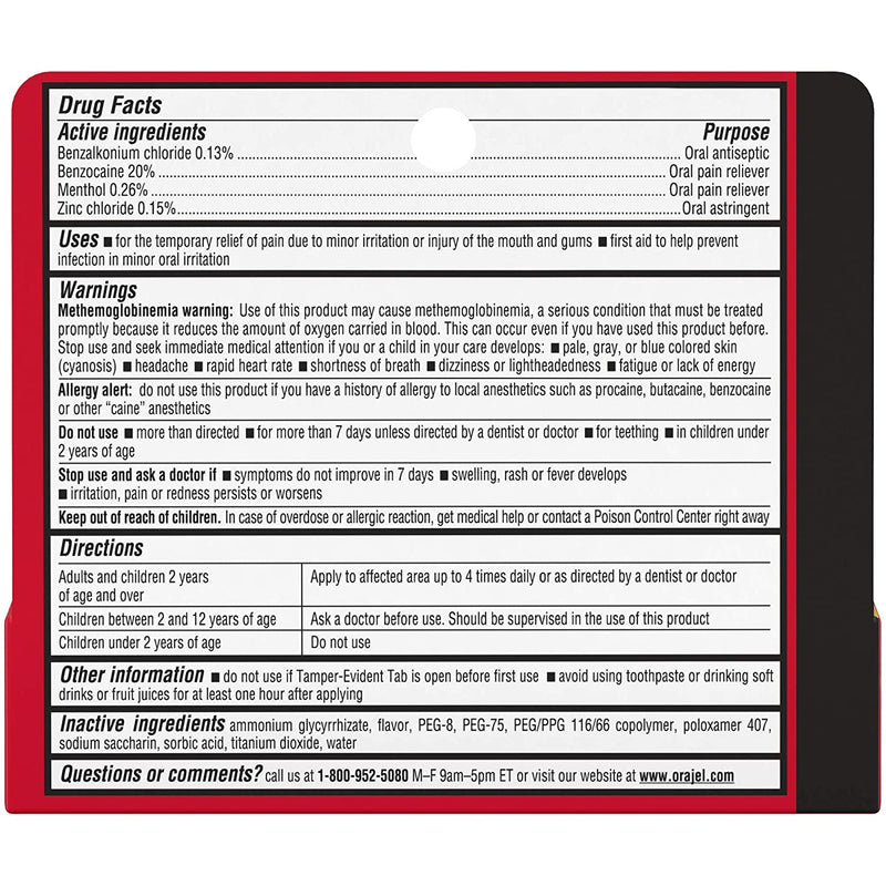 Orajel 4X Medicated For Toothache & Gum Cream .33 OZ