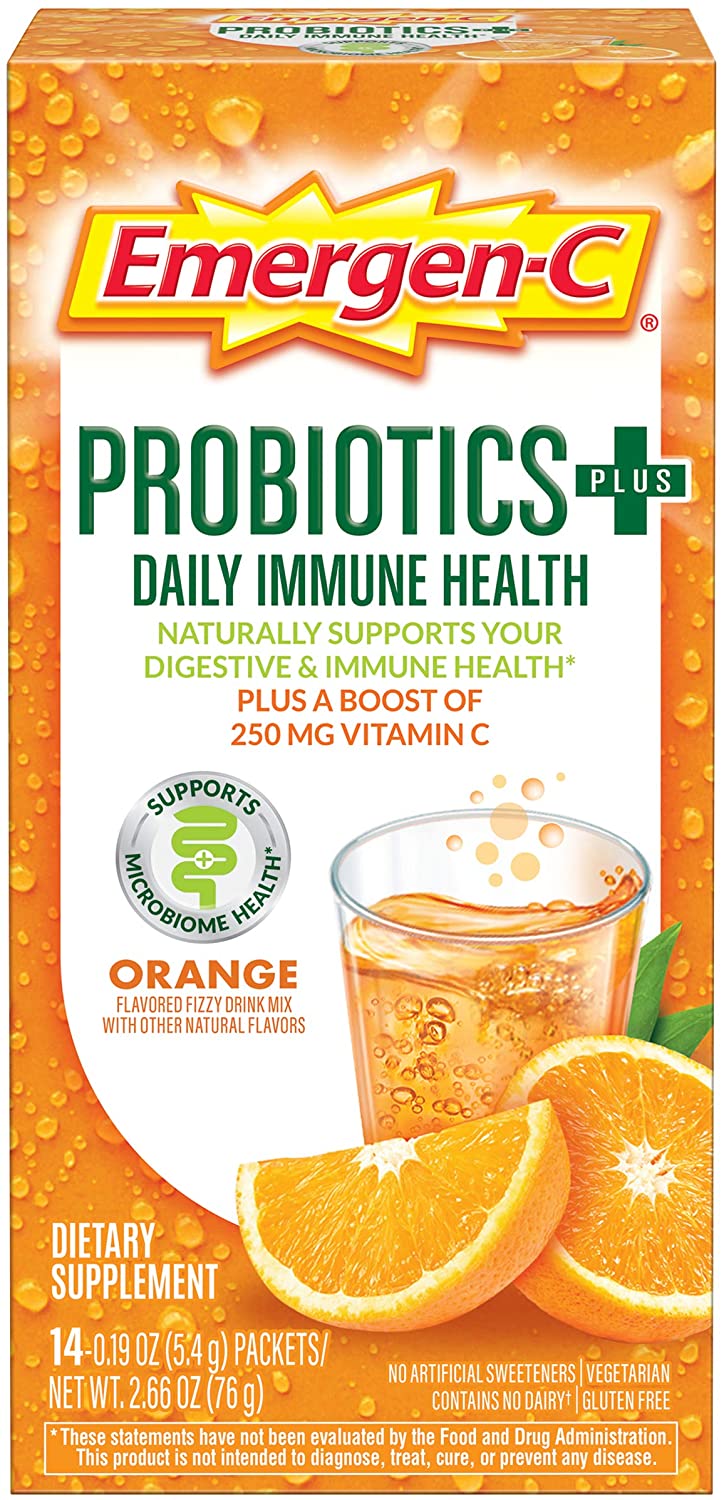 Emergen-C Probiotics + Orange 0.19 Oz x14