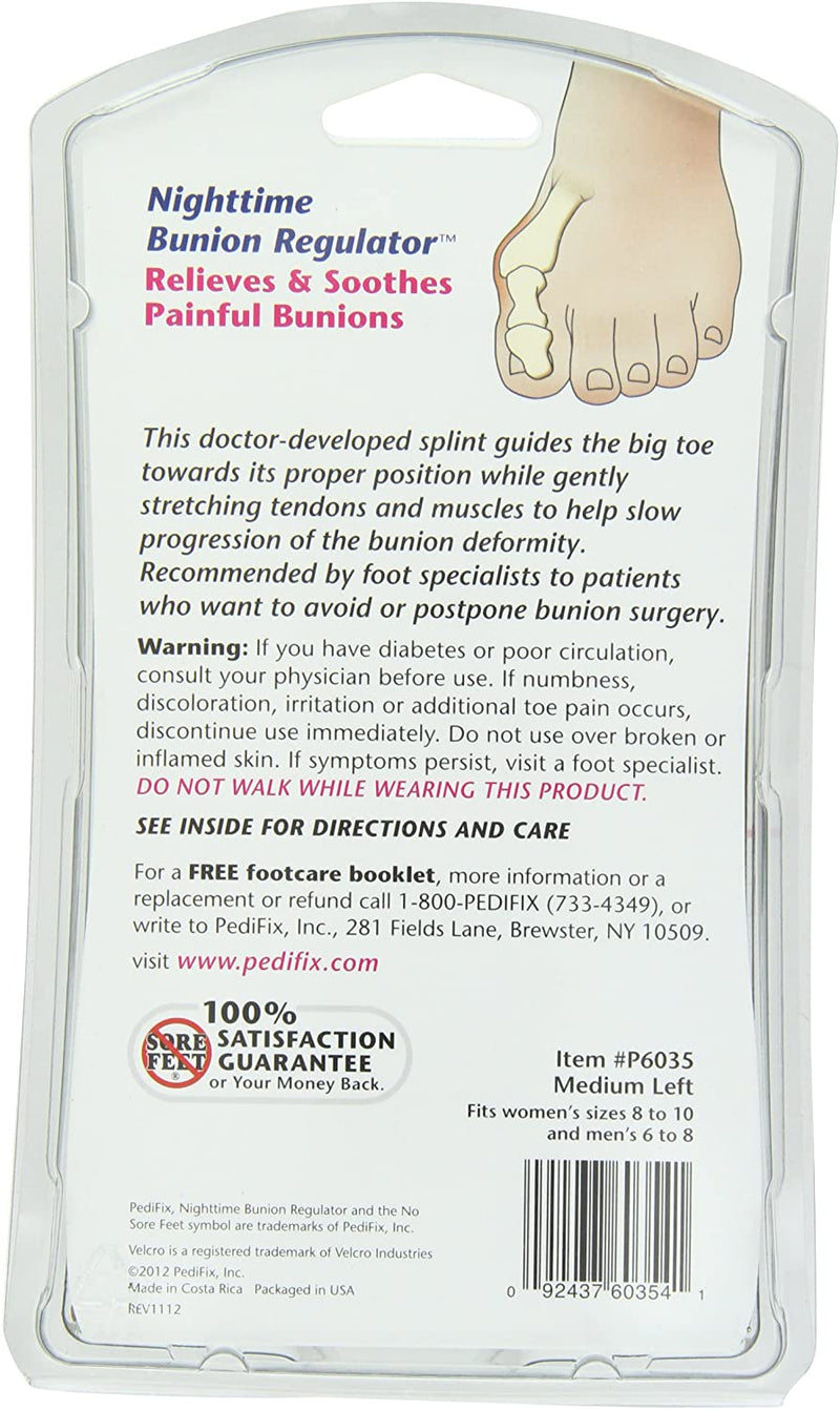 PediFix Nighttime Bunion Regulatorª Medium Left